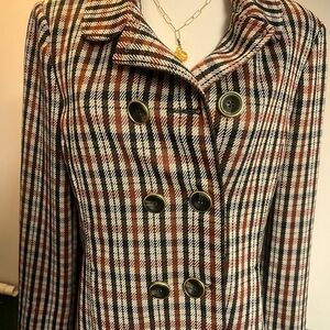 CAbi Plaid Coat, medium